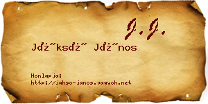 Jáksó János névjegykártya