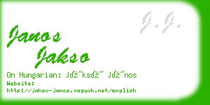 janos jakso business card